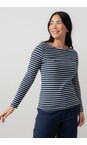 Lily & Me Navy Monica Stripe Top  