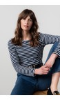 Lily & Me Navy Monica Stripe Top  