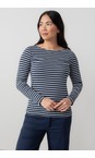 Lily & Me Navy Monica Stripe Top  