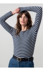 Lily & Me Navy Monica Stripe Top  