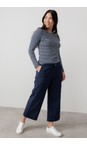 Lily & Me Navy Isla Crop Navy Trouser  