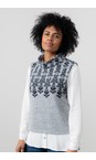 Lily & Me Grey Hawthorn Fairisle Folk Tank Top  