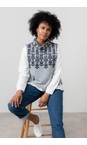 Lily & Me Grey Hawthorn Fairisle Folk Tank Top  
