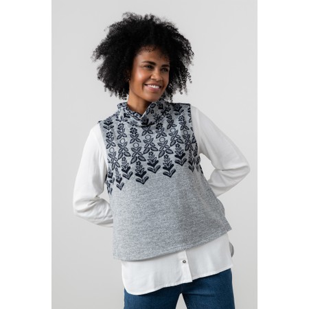 Lily & Me Hawthorn Fairisle Folk Tank Top - Grey