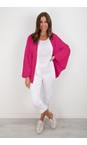 Amazing Woman Cerise Pheobie Cerise Rib Throw Over Cardigan  