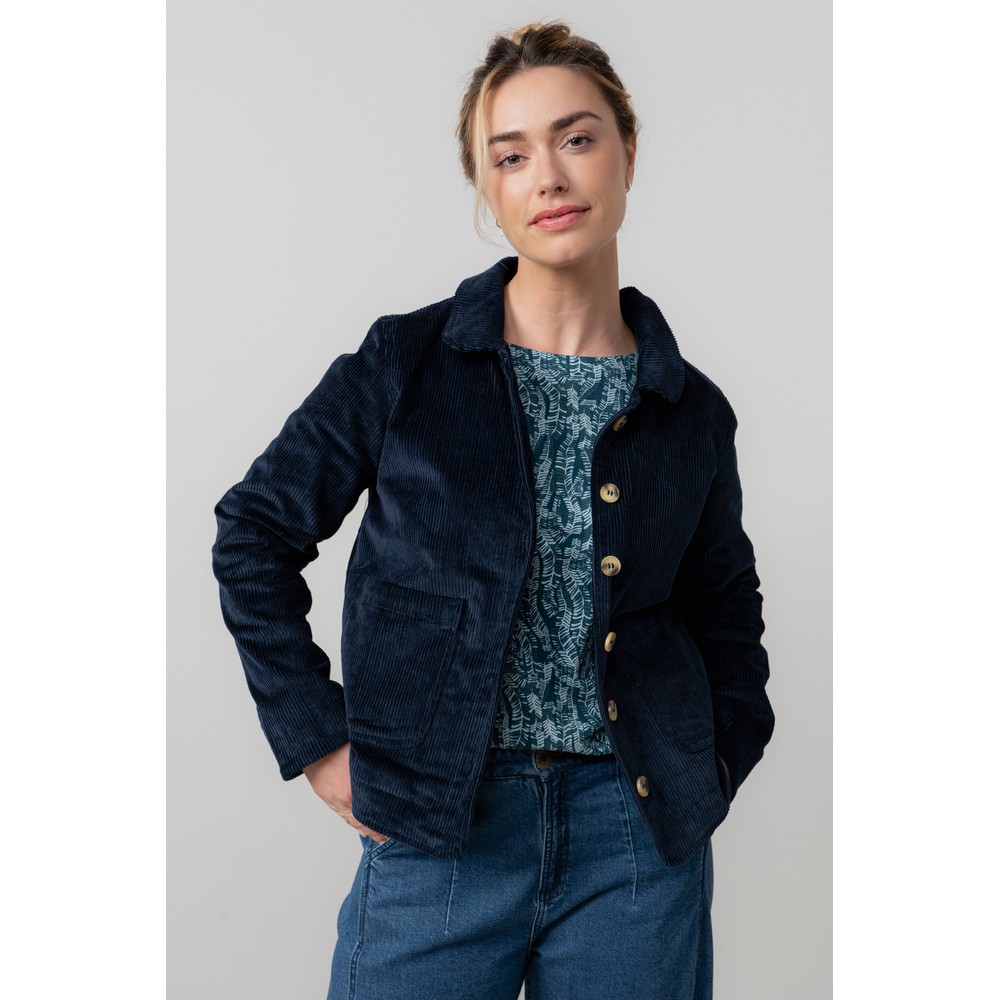Lily & Me Ash Navy Cord Jacket Navy