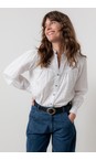Lily & Me White  Wayfaring Plain Check Blouse  