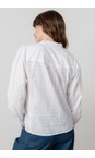 Lily & Me White  Wayfaring Plain Check Blouse  