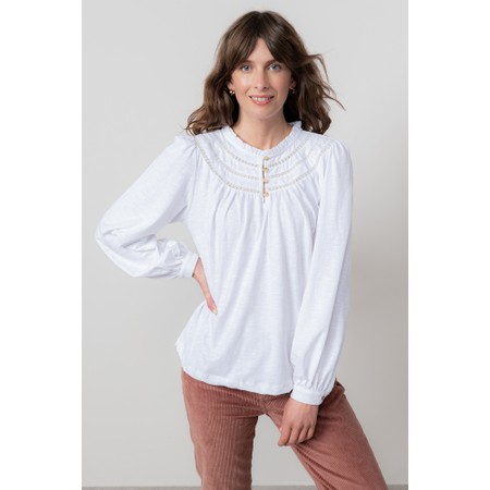 Lily & Me Luna Plain Blouse - White