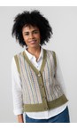 Lily & Me Moss Gywneth Moss Fairisle Tank Top  