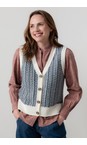 Lily & Me Ecru Gywneth Ecru Fairisle Tank Top  