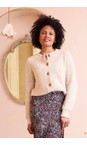 Lily & Me Ecru June Rib Fleck Knit Cardigan  
