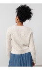 Lily & Me Ecru June Rib Fleck Knit Cardigan  