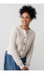 Lily & Me Ecru June Rib Fleck Knit Cardigan  