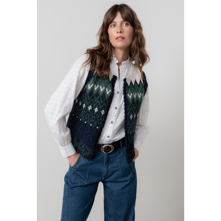 Lily & Me Suvi Fleck Knit Tank Waistcoat - Green