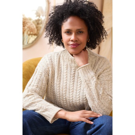 Lily & Me Elspeth Fleck Knit Jumper - Off-White