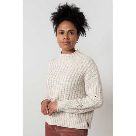 Lily & Me Elspeth Fleck Knit Jumper - Off-White