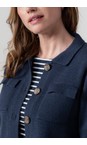 Lily & Me Navy Chestnut Navy Plain Knit Jacket  