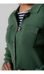 Lily & Me Pine Green Chestnut Pine Green Plain Knit Jacket  