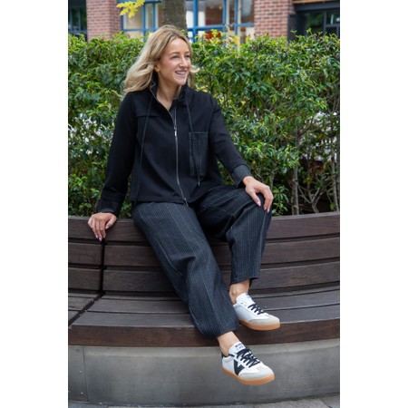 Naya Naya Pin Stripped Side Pocket Trouser - Black