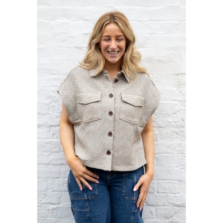 Mos Mosh Versa Tale Vest Shirt - Beige