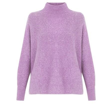 Amazing Woman Jolie Lilac Boxy High Neck Knit - Purple