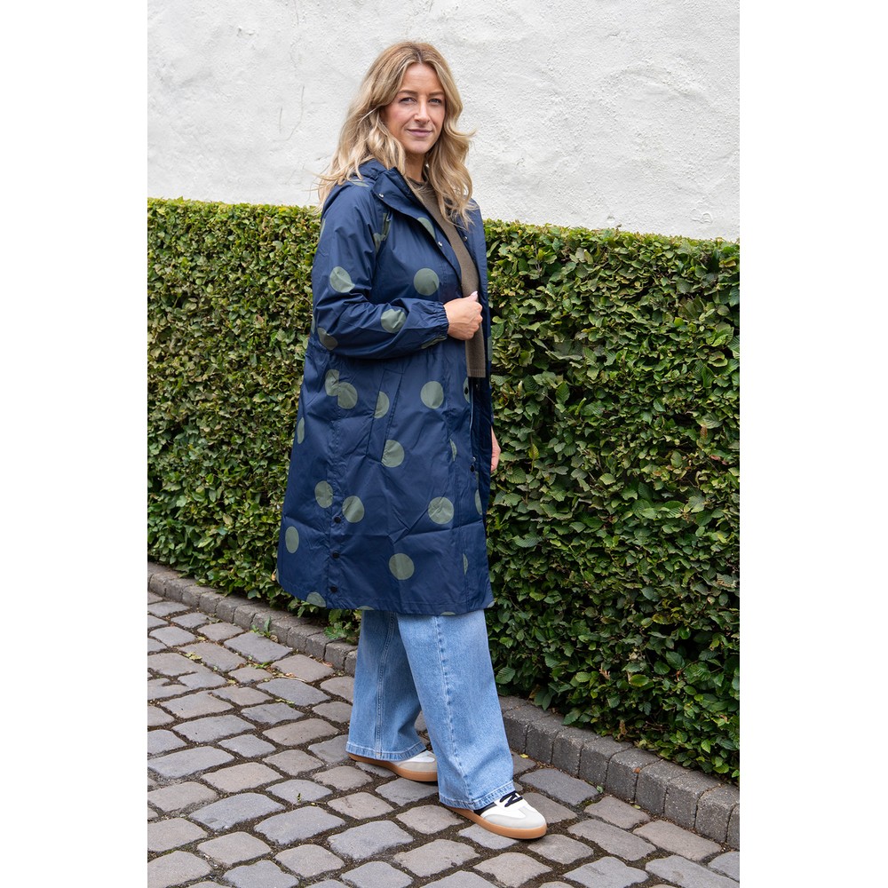 Masai Clothing MaTerenna Print Raincoat Mood Indigo
