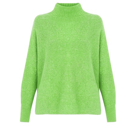 Amazing Woman Jolie Summer Green Boxy High Neck Knit - Green