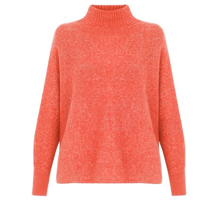 Amazing Woman Jolie Summer Orange Boxy High Neck Knit - Orange