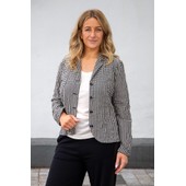 Adel G Nero Crinkle Gingham Check Jacket