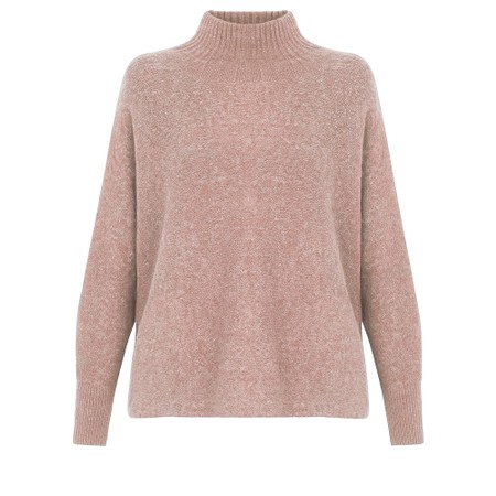 Amazing Woman Jolie Antique Rose Boxy High Neck Knit - Pink