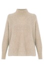 Amazing Woman Beige Marl Jolie Beige Marl Boxy High Neck Knit  