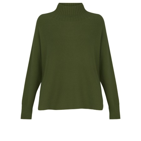 Amazing Woman Jolie Khaki Boxy High Neck Knit - Green