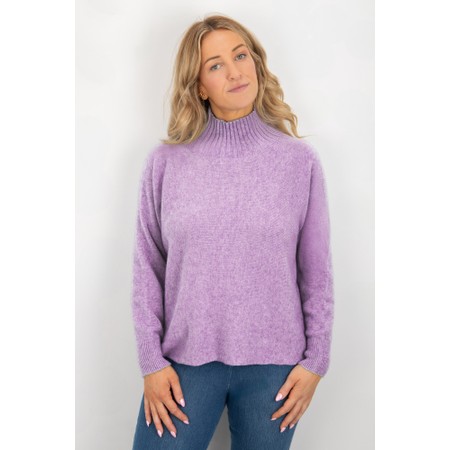Amazing Woman Jolie Lilac Boxy High Neck Knit - Purple
