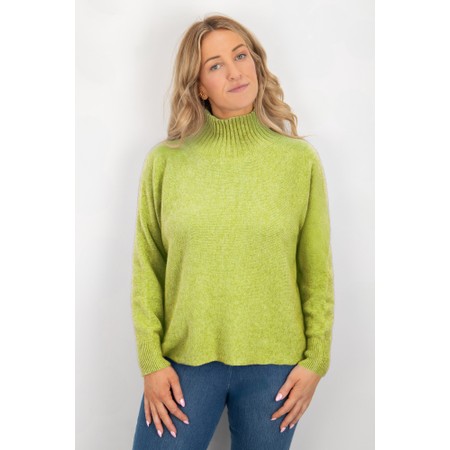 Amazing Woman Jolie Pear Boxy High Neck Knit - Green
