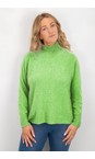 Amazing Woman Summer Green Jolie Summer Green Boxy High Neck Knit  