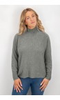 Amazing Woman Grey Marl Jolie Grey Marl Boxy High Neck Knit  