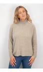 Amazing Woman Beige Marl Jolie Beige Marl Boxy High Neck Knit  