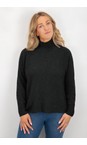 Amazing Woman Charcoal Jolie Charcoal Boxy High Neck Knit  