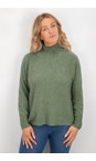 Amazing Woman Olive Jolie Boxy Olive High Neck Knit  