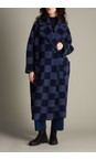 Sahara Night / Dove Checkerboard Wool Coat  