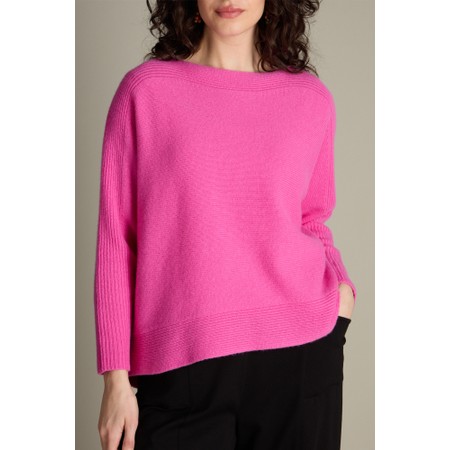 Sahara Merino Rib Detail Jumper - Pink