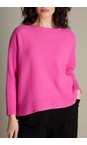 Sahara Flamingo Merino Rib Detail Jumper  