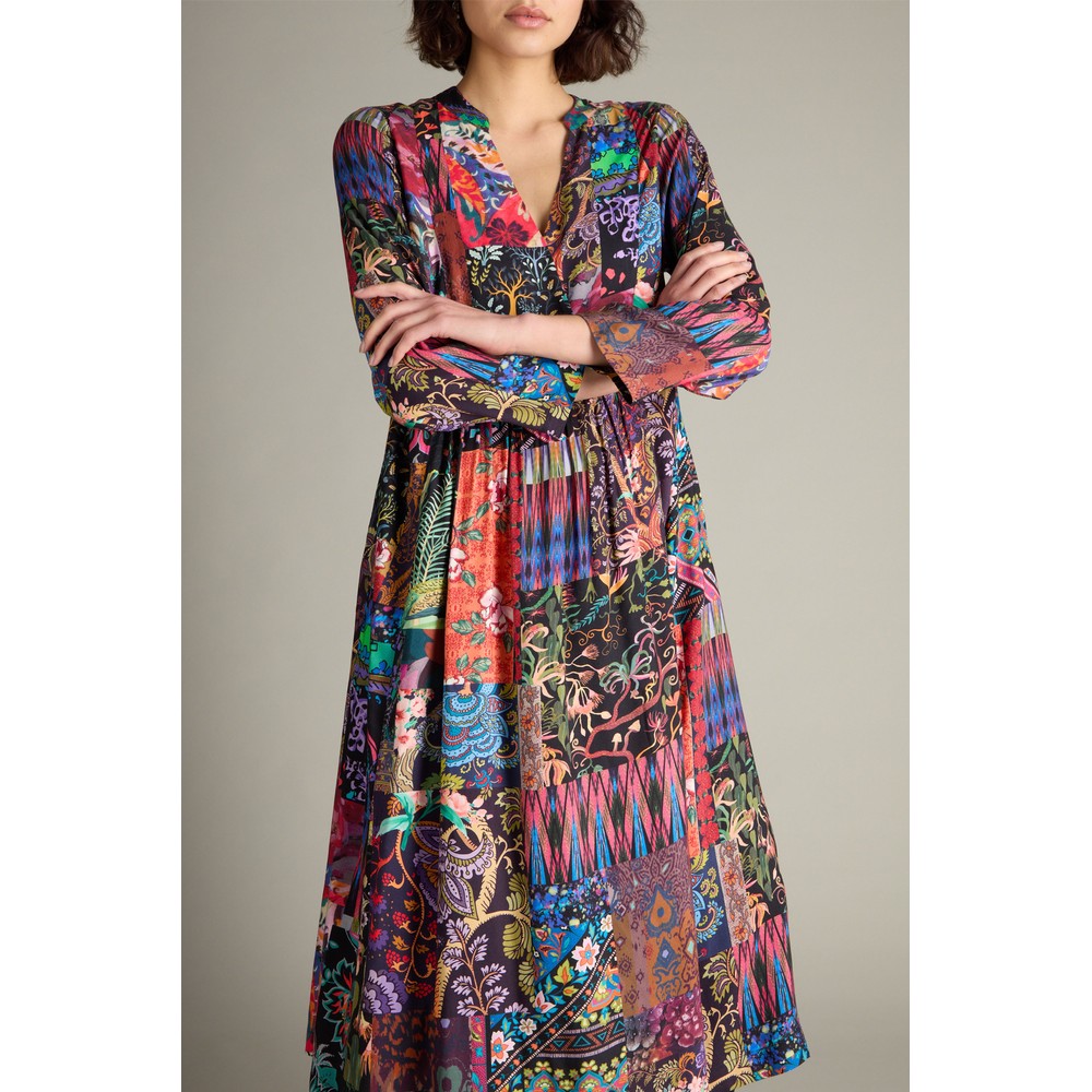 Sahara Sahara Winter Patchwork Dress Multi