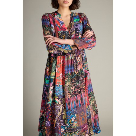 Sahara Sahara Winter Patchwork Dress - Multicoloured