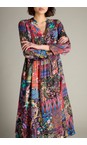 Sahara Multi Sahara Winter Patchwork Dress  