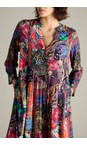 Sahara Multi Sahara Winter Patchwork Dress  