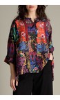 Sahara Multi Sahara Winter Patchwork Silk Shirt  