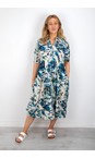 Masai Clothing Cendre Blue MaNebina Print Cendre Blue Dress  