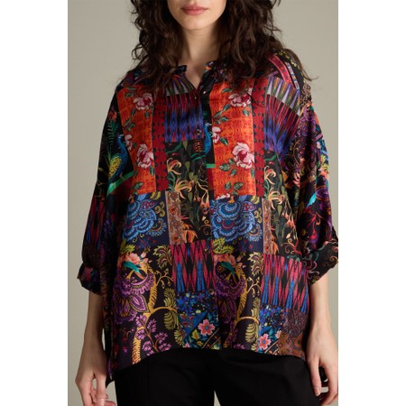 Sahara Sahara Winter Patchwork Silk Shirt - Multicoloured